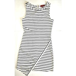 Saks Fifth Ave Striped Asymmetrical Sleeveless Dress